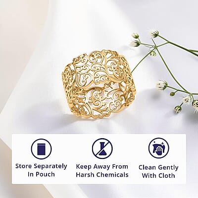 Luxoro Fillegree Ring in 10K Yellow Gold (Size 9.0) 3.0 Grams