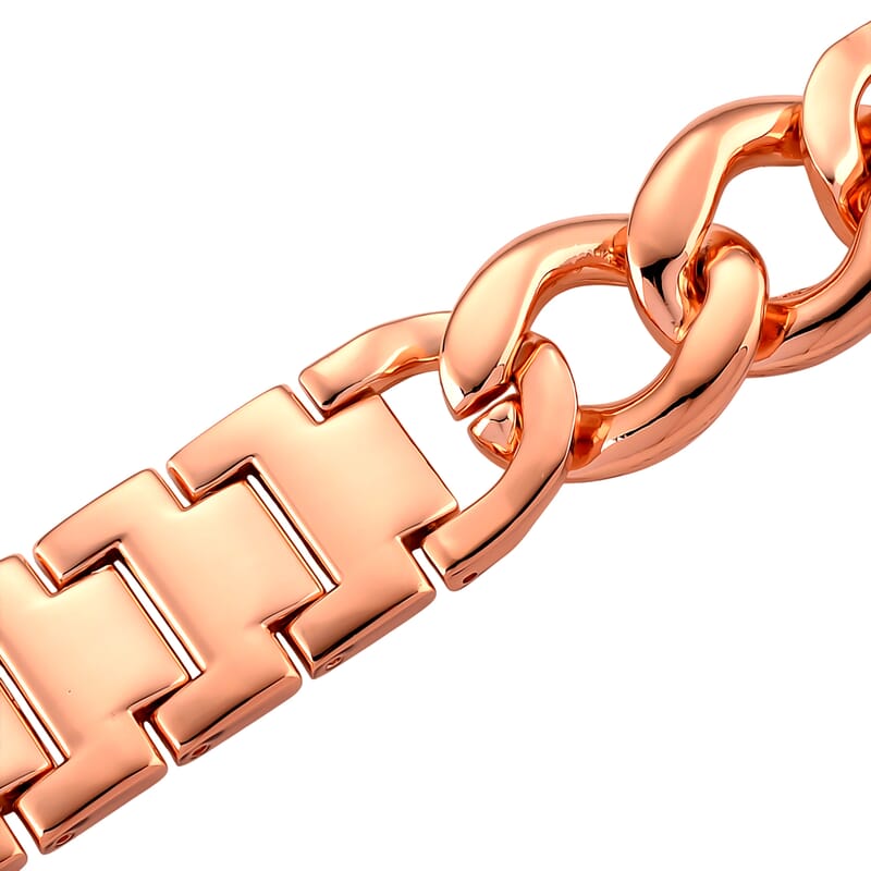 Apple Connector Watch Strap in Stainless Steel, Rosetone (Compatible Sizes 42mm/44mm/45mm/46mm/49mm)