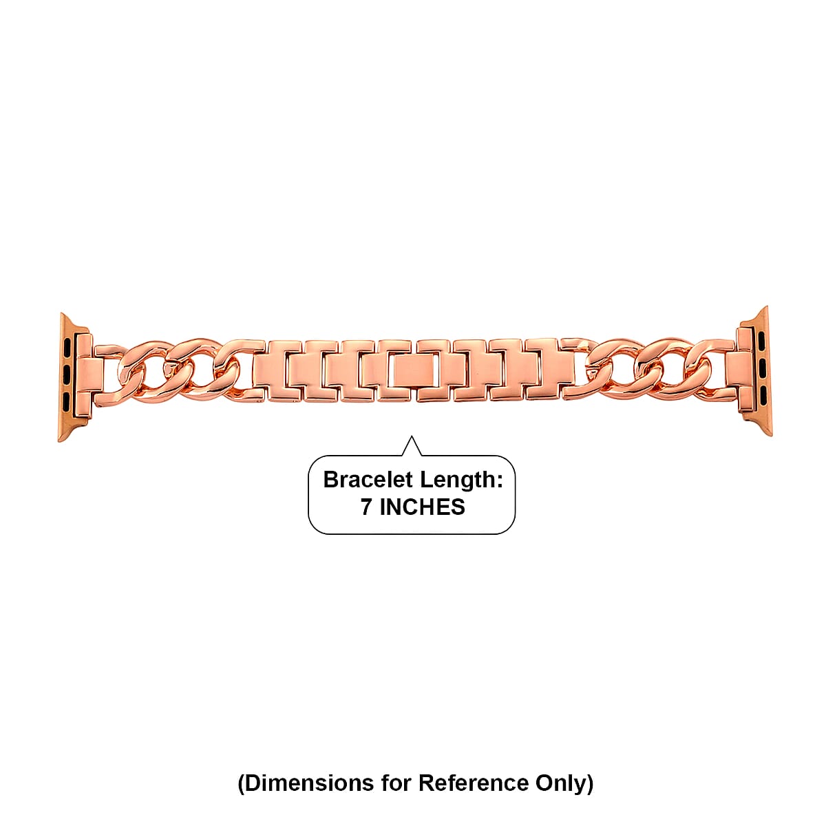 Apple Connector Watch Strap in Stainless Steel, Rosetone (Compatible Sizes 42mm/44mm/45mm/46mm/49mm) image number 6