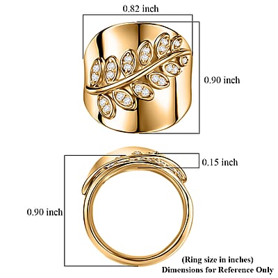 EverTrue Moissanite Fancy Ring in 18K YG Plated (Size 5.0) 0.20 ctw