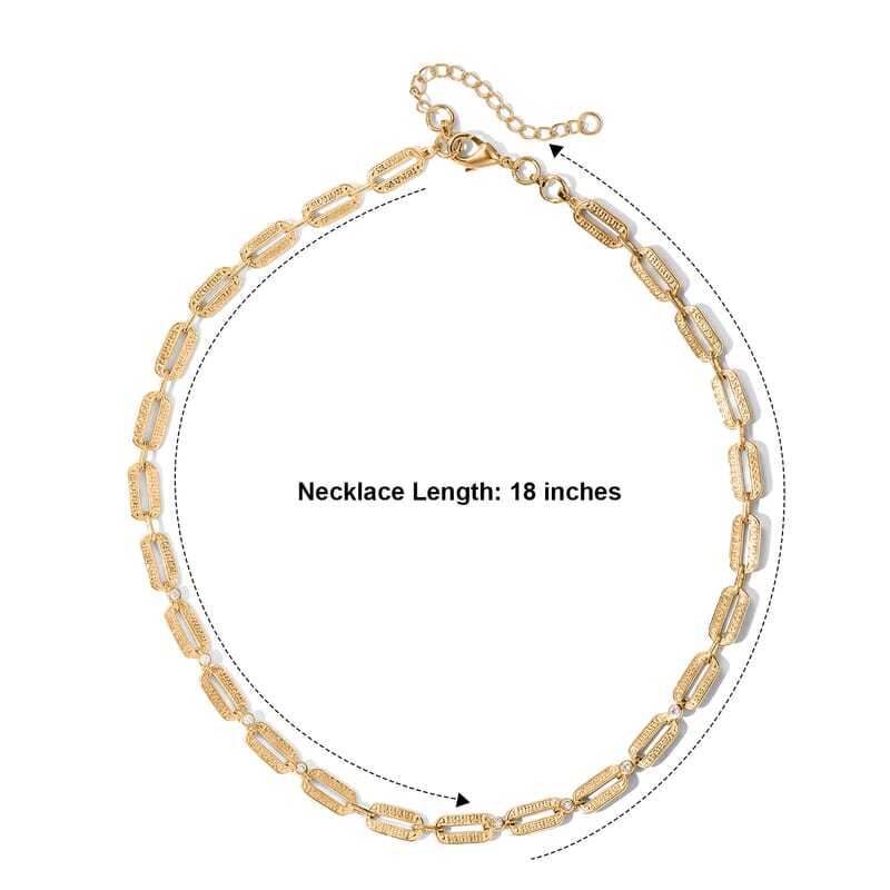 EverTrue Moissanite 0.35 ctw Station Necklace (18 Inches) in 18K YG Plated