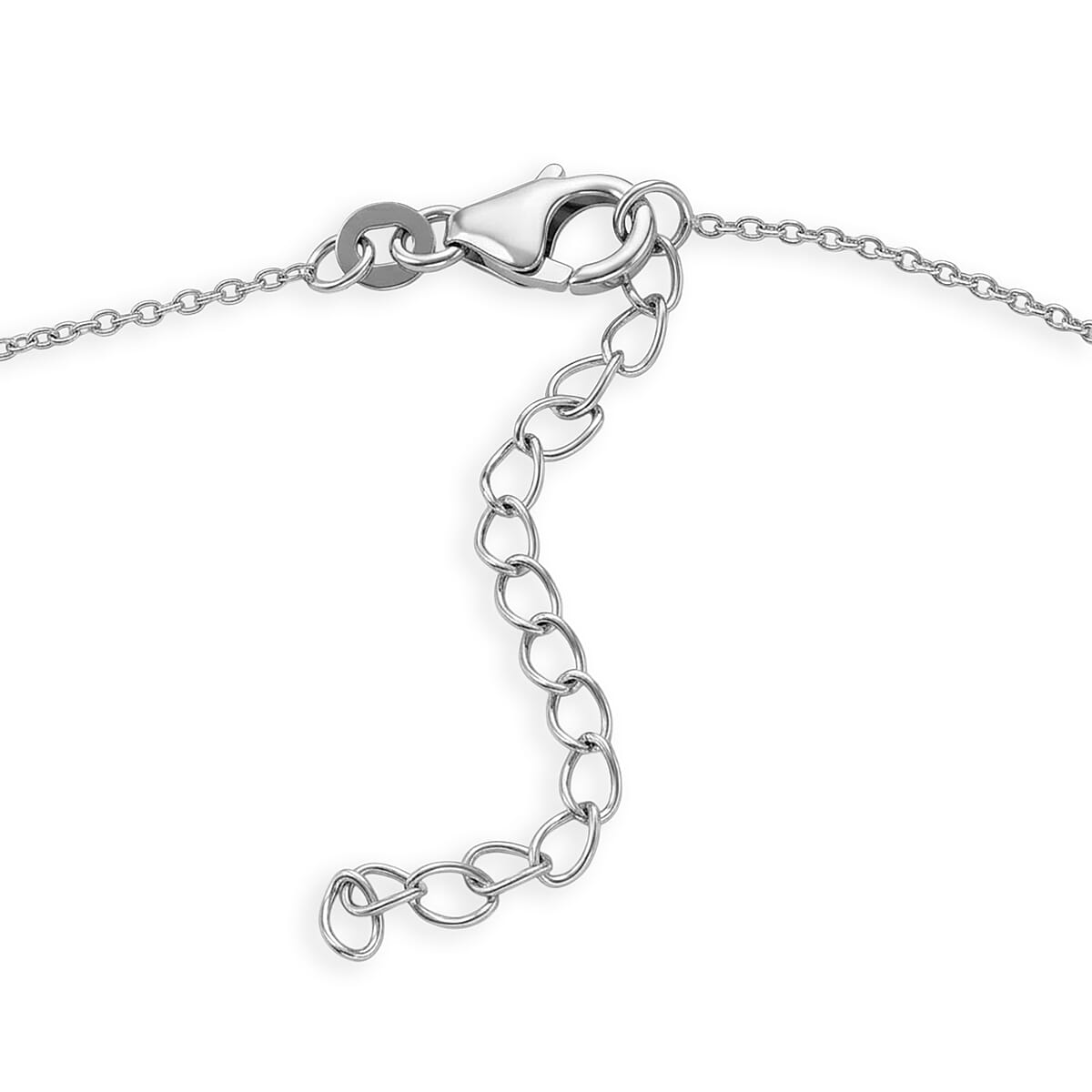 D'Joy Blue Diamond 1.00 ctw Starlight Drop Necklace in Rhodium Over Sterling Silver 18-20 Inches image number 3