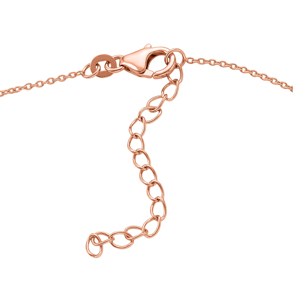 D'Joy Natural Champagne Diamond 1.00 ctw Starlight Drop Necklace in 18K Vermeil Rose Gold Over Sterling Silver 18-20 Inches image number 3