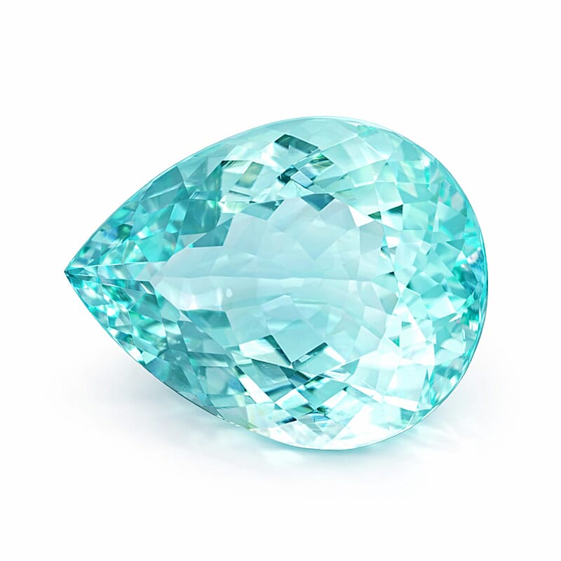 Certified and Appraised AAAA Paraiba Tourmaline (Pear Free Size) 0.50 ctw