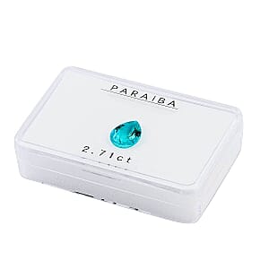 Certified & Appraised AAAA Paraiba Tourmaline (Pear free size) 0.50 ctw