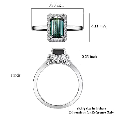 Certified & Appraised Rhapsody AAAA Pirineu Lagoon Tourmaline and Diamond E-F VS 2.35 ctw Ring in 950 Platinum (Size 10.0) 5.80 Grams