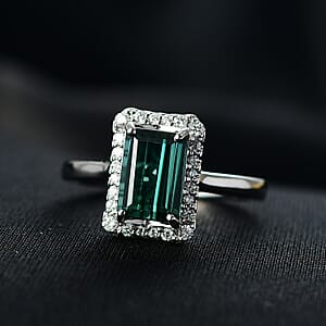 Certified & Appraised Rhapsody AAAA Pirineu Lagoon Tourmaline and Diamond E-F VS 2.35 ctw Ring in 950 Platinum (Size 9.0) 5.80 Grams