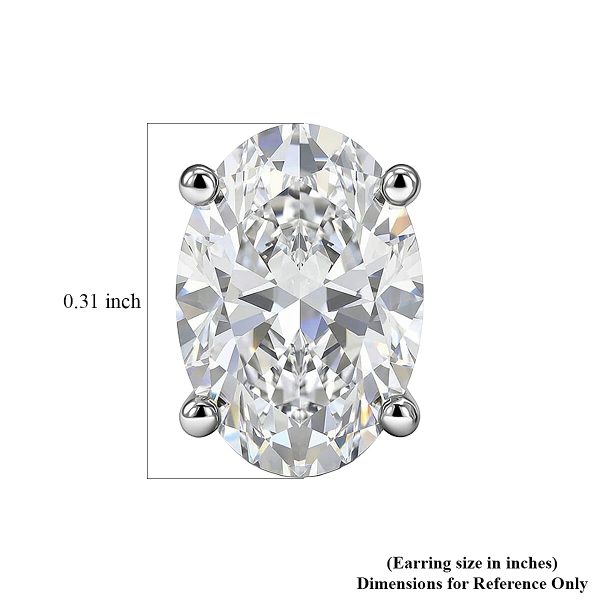 Luxuriant Lab Grown Diamond E-F, VS 2.10 ctw Solitaire Stud Earrings in 950 Palladium and 10K White Gold  image number 4