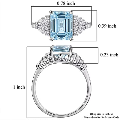 Certified & Appraised Luxoro AAAA Santa Maria Aquamarine and Diamond I2 2.30 ctw Ring in 10K White Gold (Size  12.0)