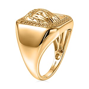 D'Joy Men's Ring in 18K Vermeil Yellow Gold Over Sterling Silver (Size 10.0) 12.40 Grams
