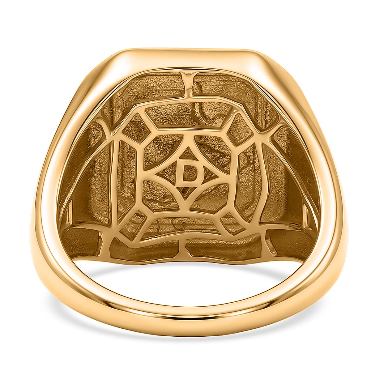 D'Joy Men's Ring in 18K Vermeil Yellow Gold Over Sterling Silver (Size 10.0) 12.40 Grams
