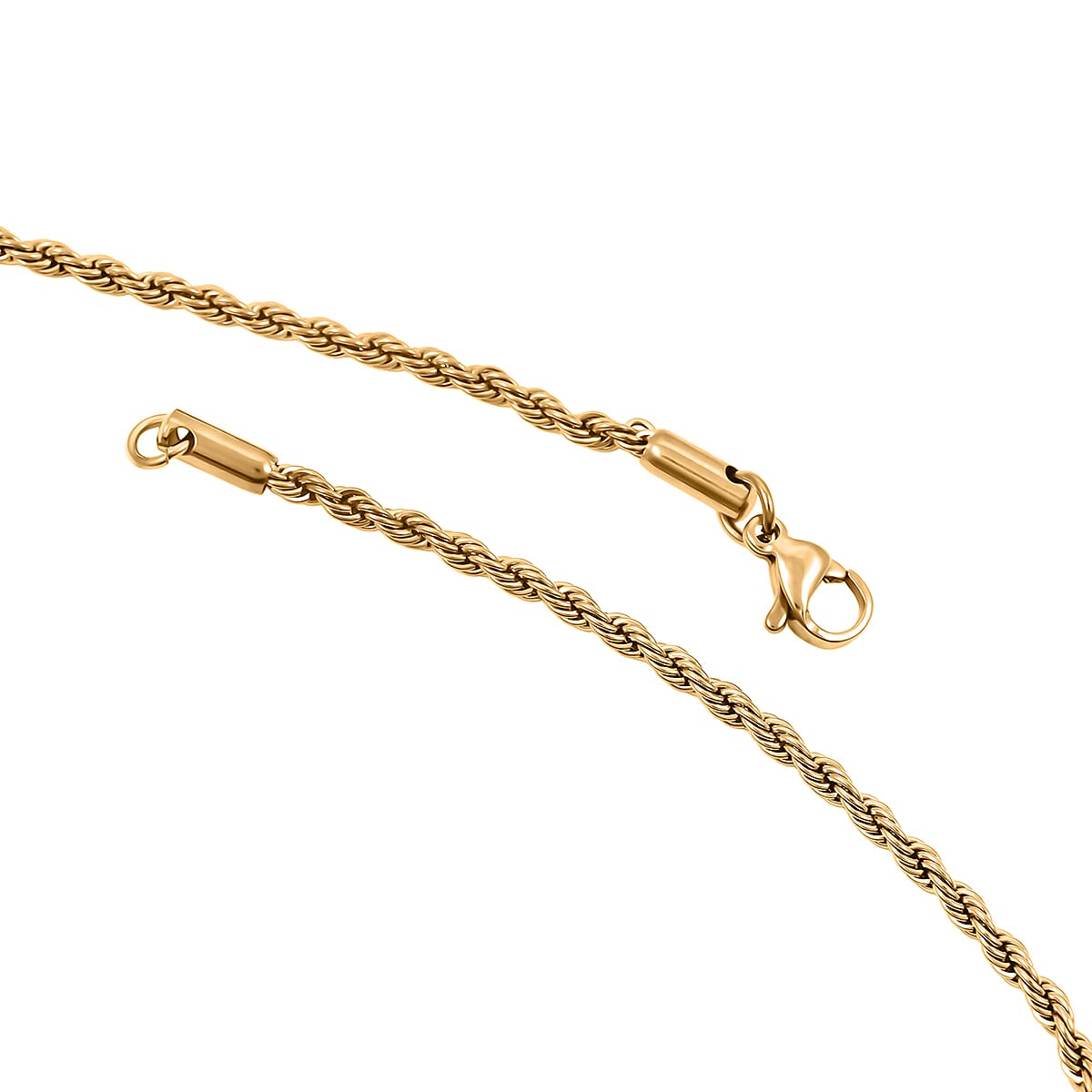 Circular Prayer Necklace (22 Inches) in ION Plated YG Stainless Steel image number 4