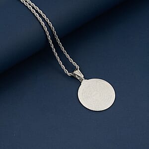 Circular Prayer Necklace in Stainless Steel 22 Inches 