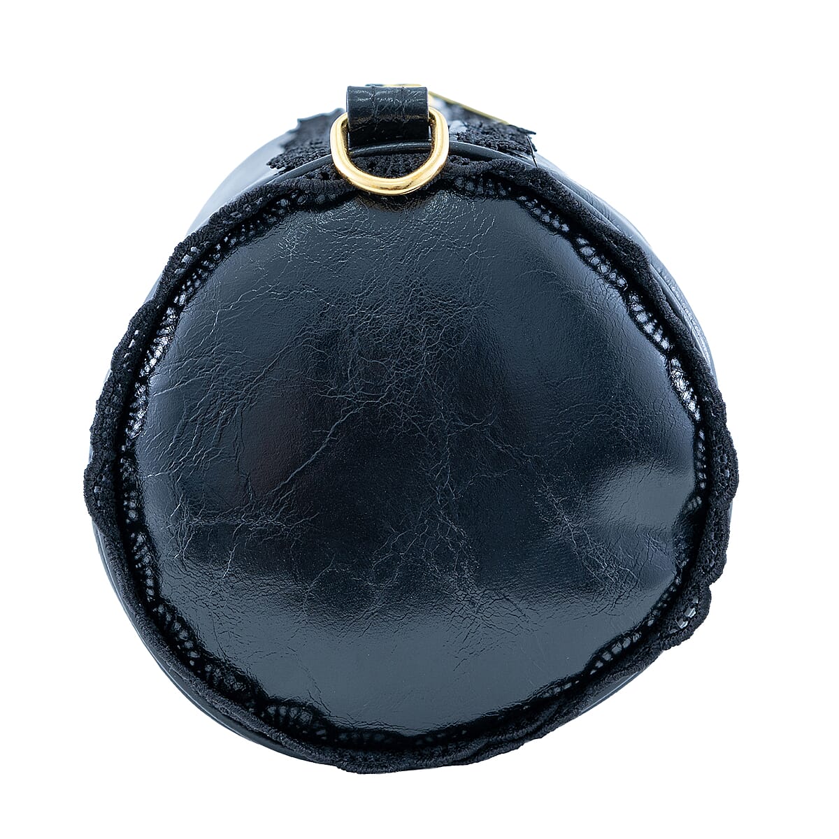 Passage Black Faux Leather Round Crossbody Bag image number 4