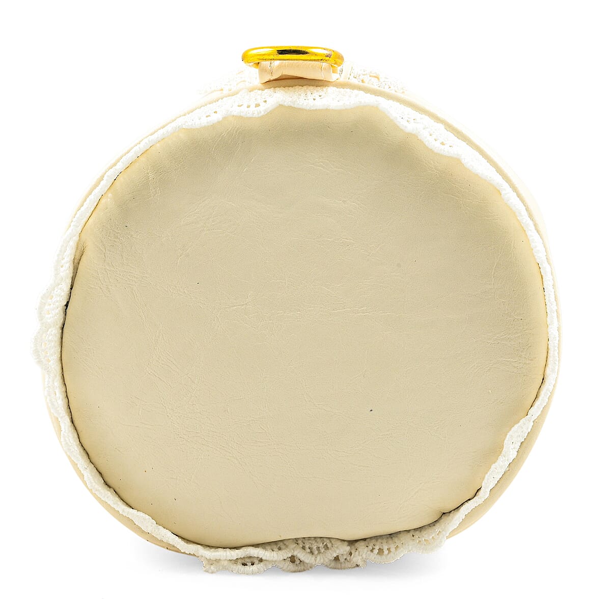 Passage Cream Faux Leather Round Crossbody Bag image number 1