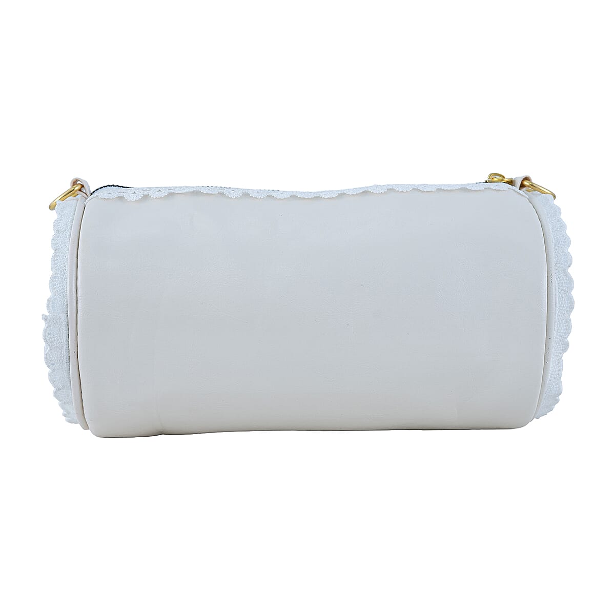 Passage Cream Faux Leather Round Crossbody Bag image number 5