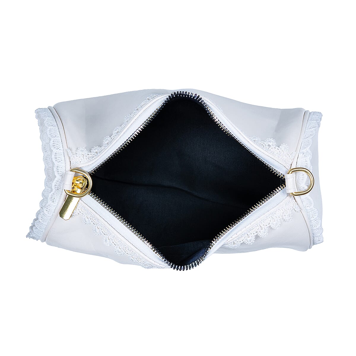 Passage Cream Faux Leather Round Crossbody Bag image number 7