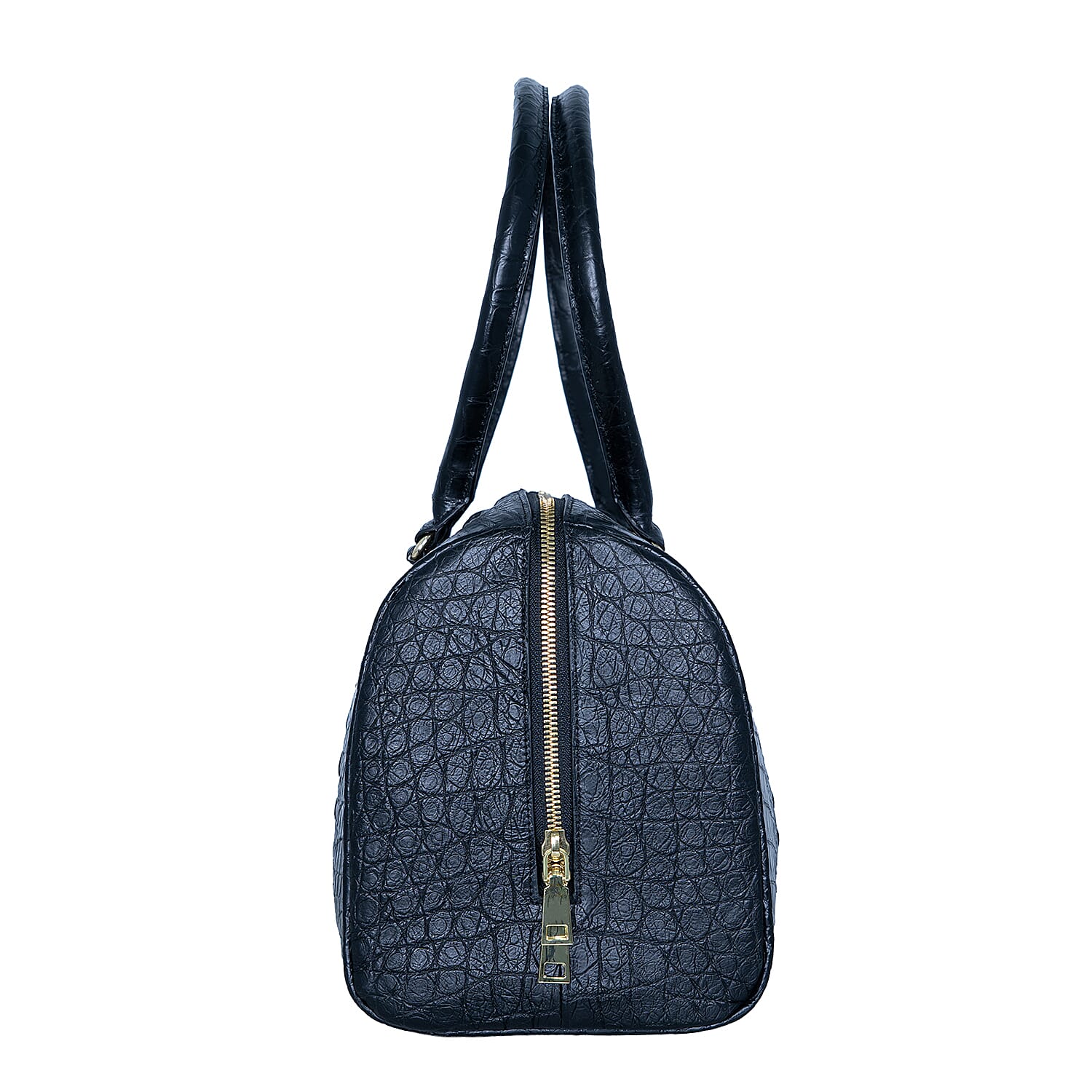 The Grand Pelle Black Crocodile Genuine Leather Doctor Bag