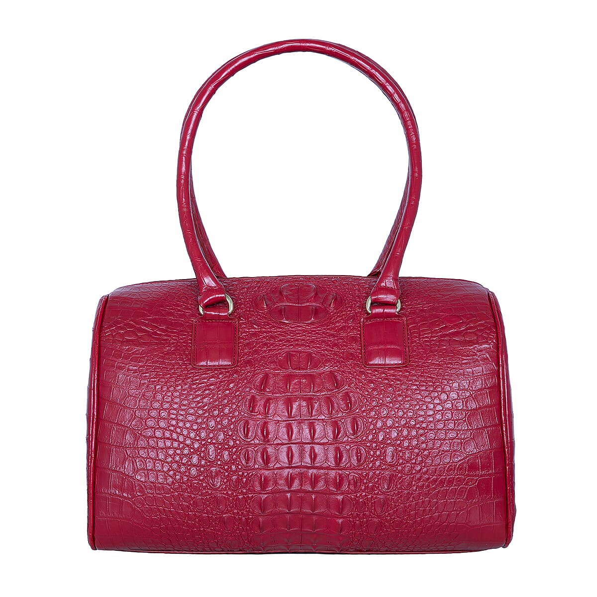The Grand Pelle Red Crocodile Genuine Leather Doctor Bag image number 3