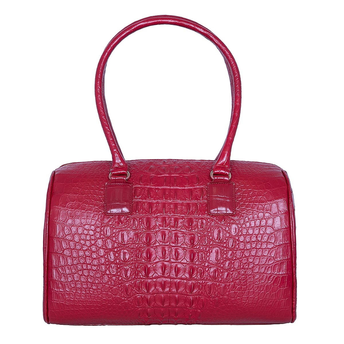 The Grand Pelle Red Crocodile Genuine Leather Doctor Bag image number 5