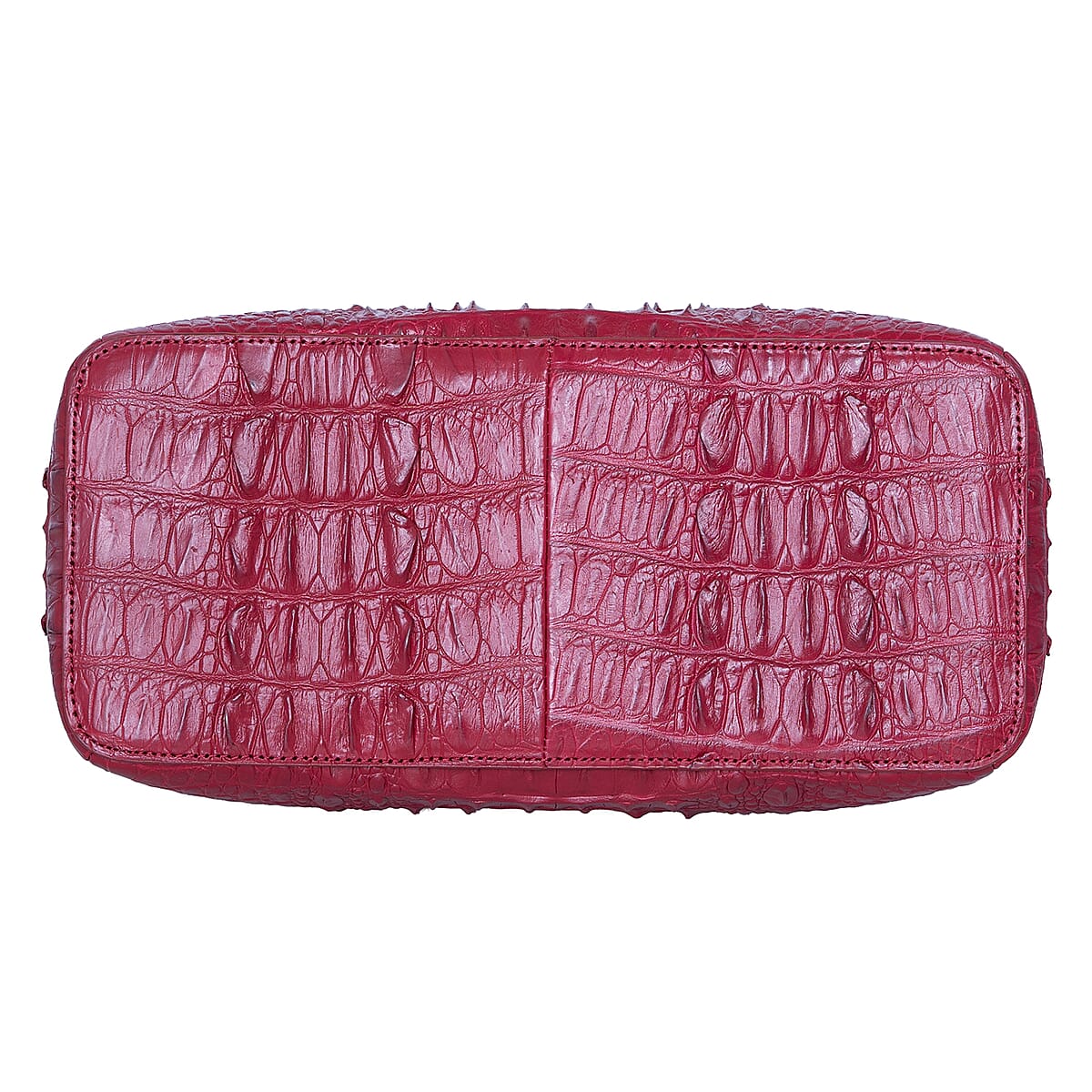 The Grand Pelle Red Crocodile Genuine Leather Tote Bag image number 6