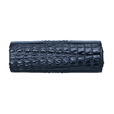 The Grand Pelle Black Crocodile Crocodile Genuine Leather Crossbody Bag