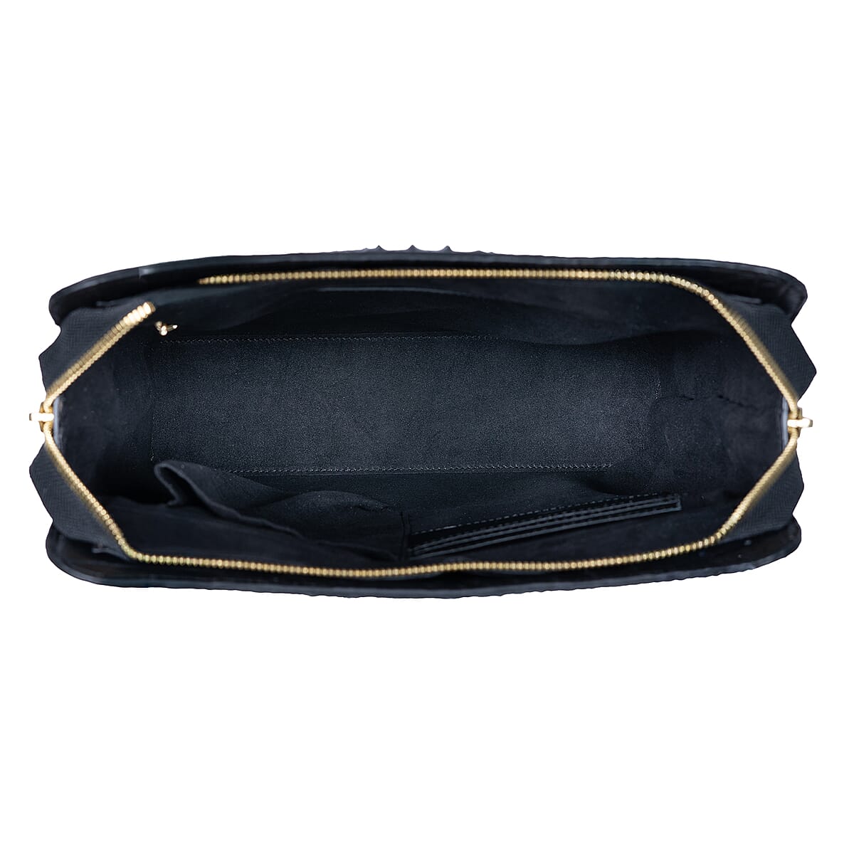 The Grand Pelle Black Crocodile Crocodile Genuine Leather Crossbody Bag image number 7
