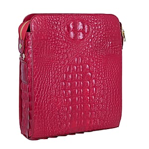 The Grand Pelle Red Crocodile Crocodile Genuine Leather Crossbody Bag