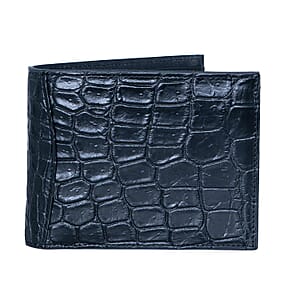 Closeout The Grand Pelle Black Crocodile Genuine Leather Wallet