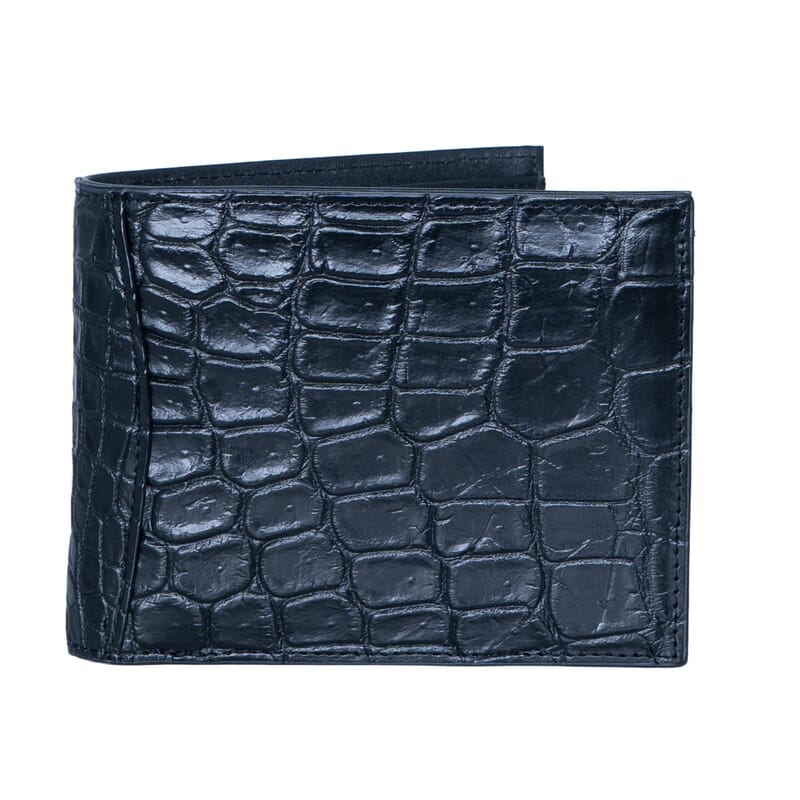 Closeout The Grand Pelle Black Crocodile Genuine Leather Wallet