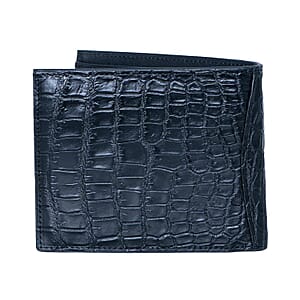 Closeout The Grand Pelle Black Crocodile Genuine Leather Wallet