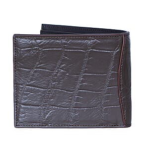 Closeout The Grand Pelle Dark Brown Crocodile Genuine Leather Wallet