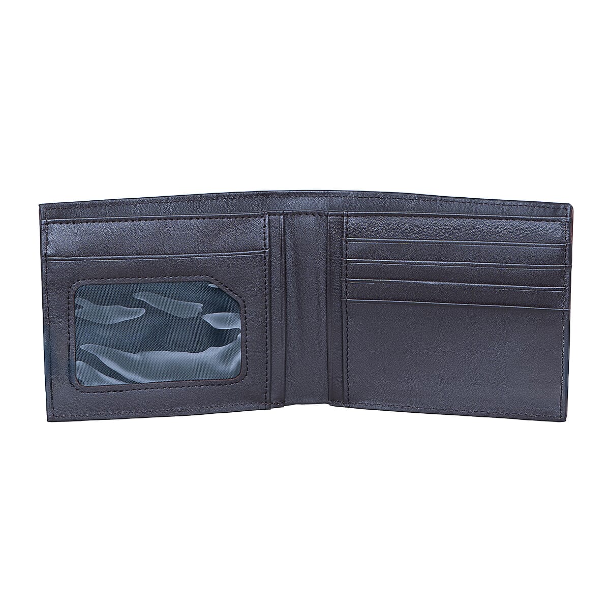 Closeout The Grand Pelle Dark Brown Crocodile Genuine Leather Wallet image number 4