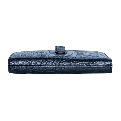 Closeout The Grand Pelle Black Crocodile Genuine Leather Long Wallet
