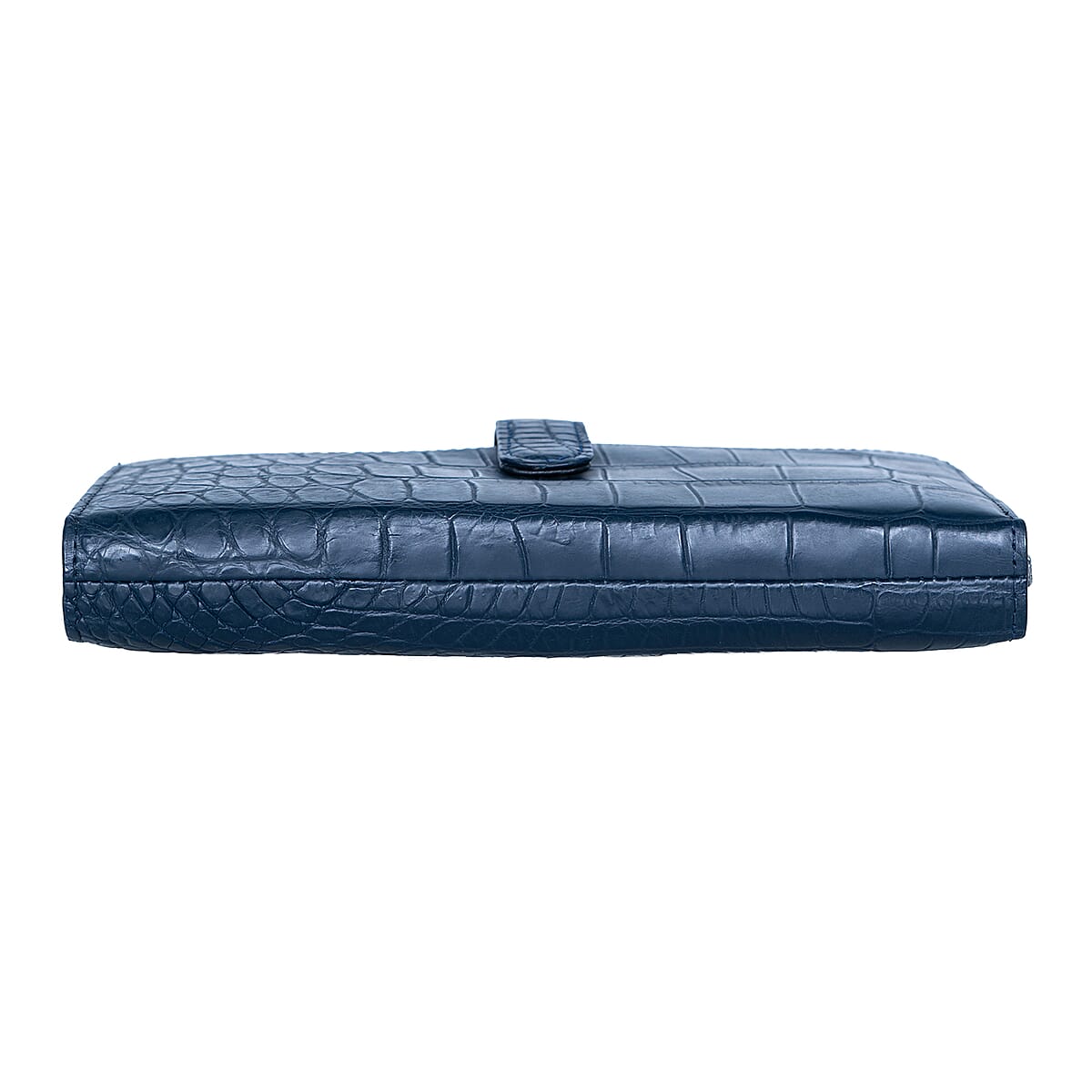 Closeout The Grand Pelle Navy Crocodile Genuine Leather Long Wallet image number 6