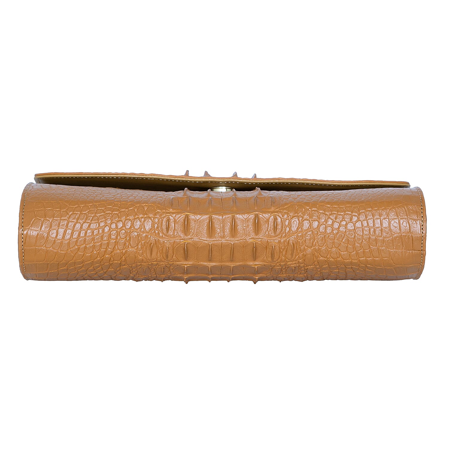 The Grand Pelle Brown Crocodile Genuine Leather Crossbody Clutch Bag