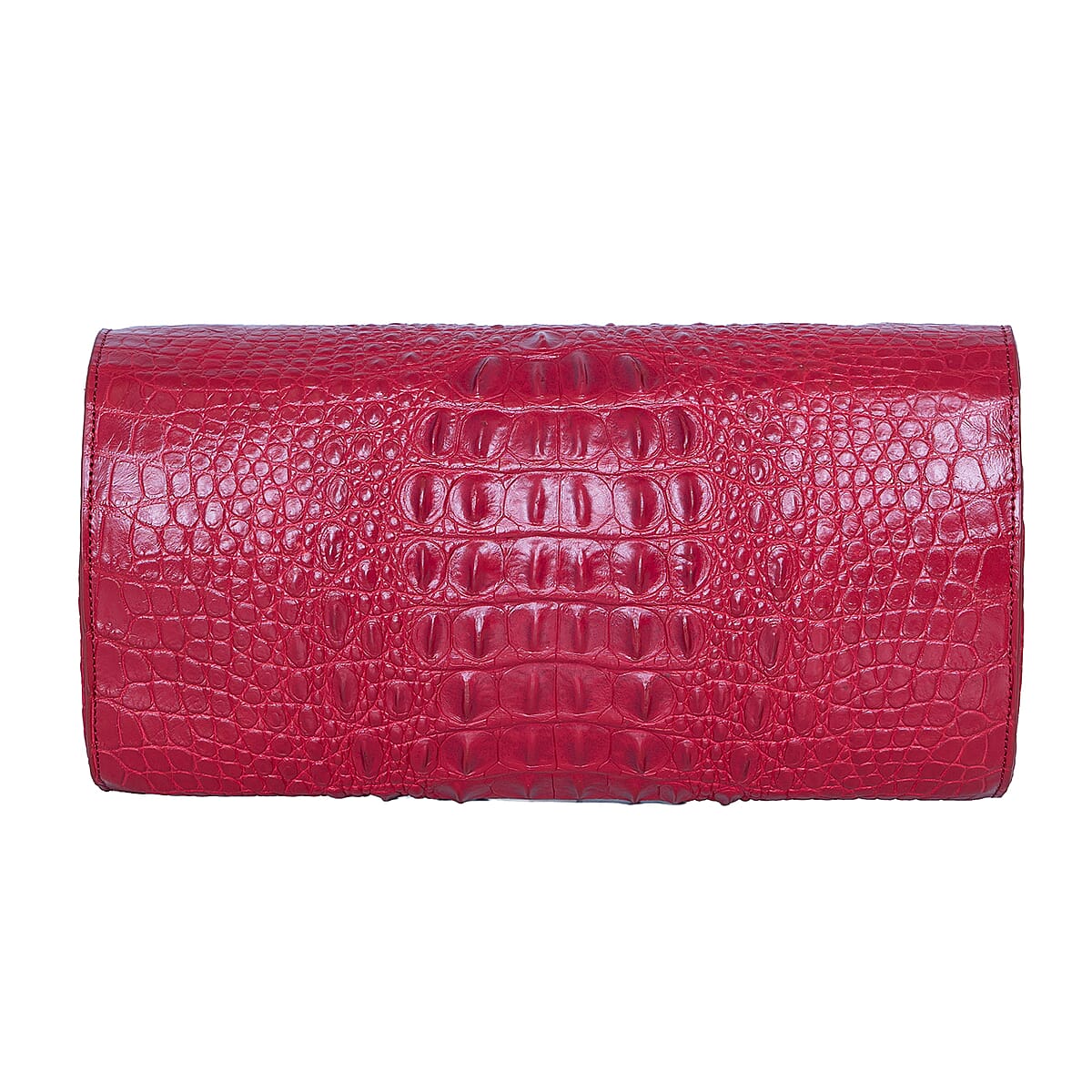 The Grand Pelle Red Crocodile Genuine Leather Crossbody Clutch Bag image number 5