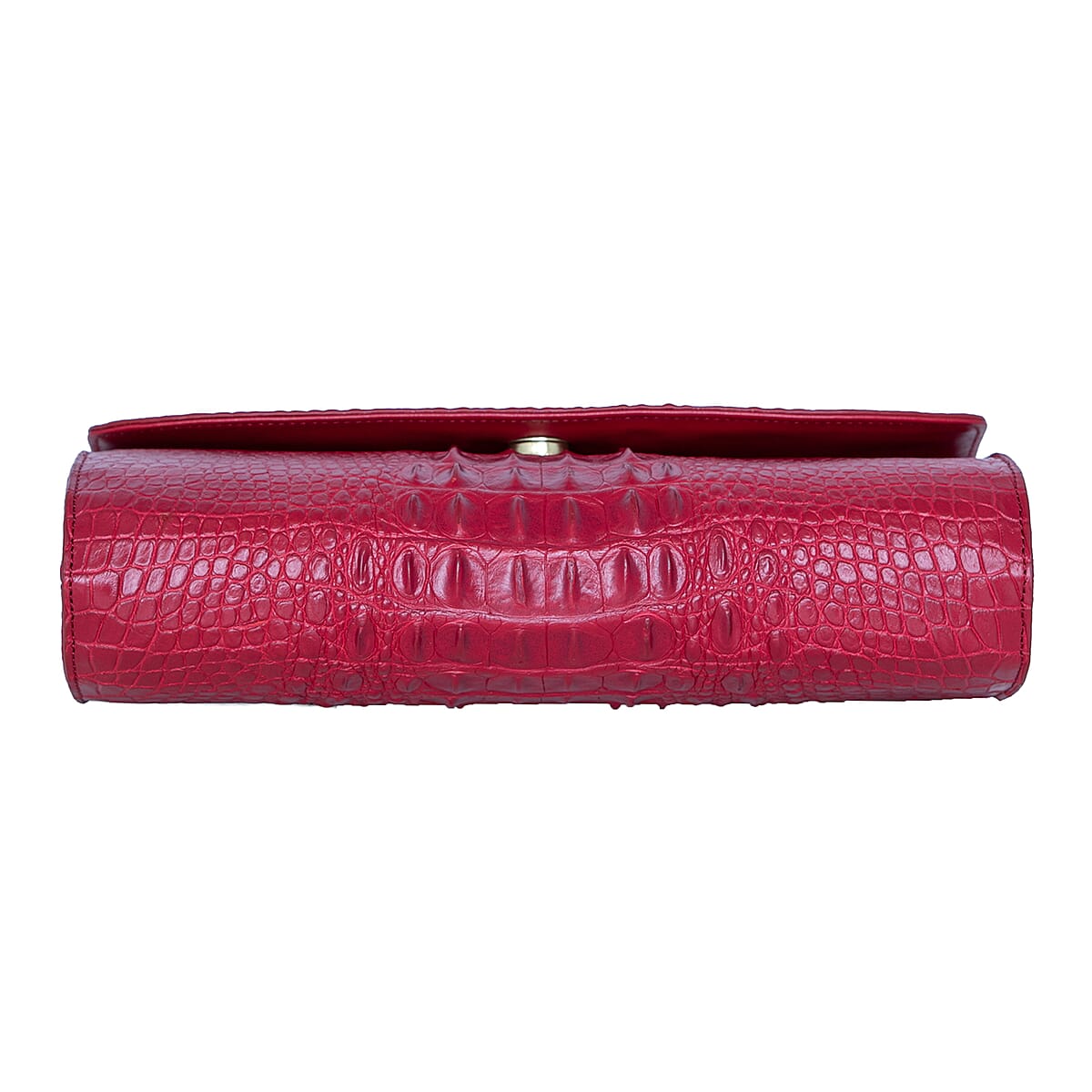 The Grand Pelle Red Crocodile Genuine Leather Crossbody Clutch Bag image number 6