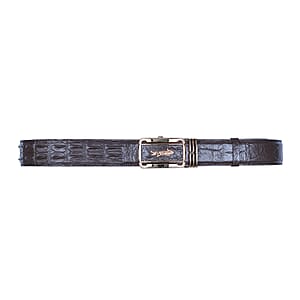 Closeout The Grand Pelle Dark Brown Crocodile Genuine Leather Belt (55 Inch- XL/XXL)