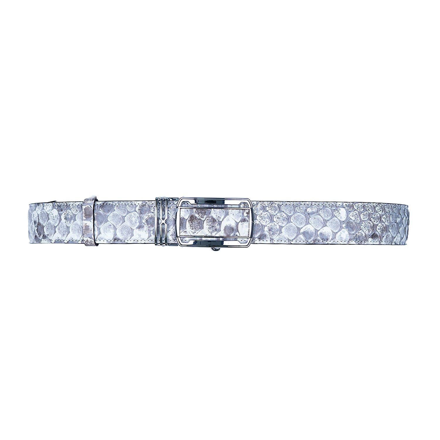 Closeout The Grand Pelle Natural Genuine Python Leather Slide Buckle Belt (51 Inch- L/XL) and Wallet
