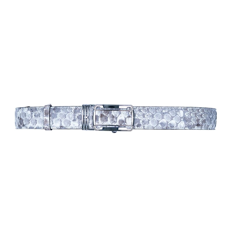 The Grand Pelle Natural Genuine Python Leather Slide Buckle Belt (51 Inch- L/XL) and Wallet