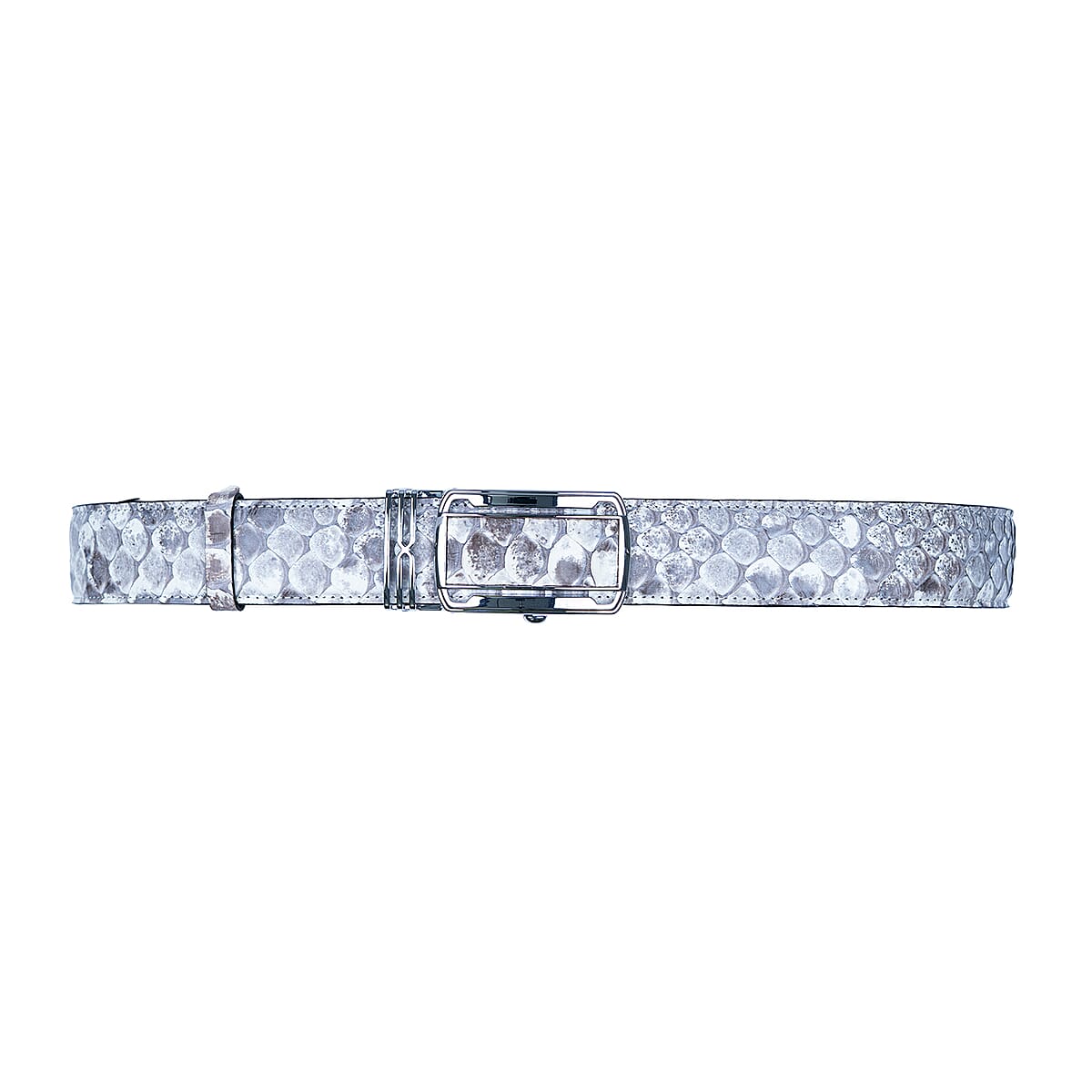 Closeout The Grand Pelle Natural Genuine Python Leather Slide Buckle Belt (55 Inch- XL/XXL) and Wallet image number 5