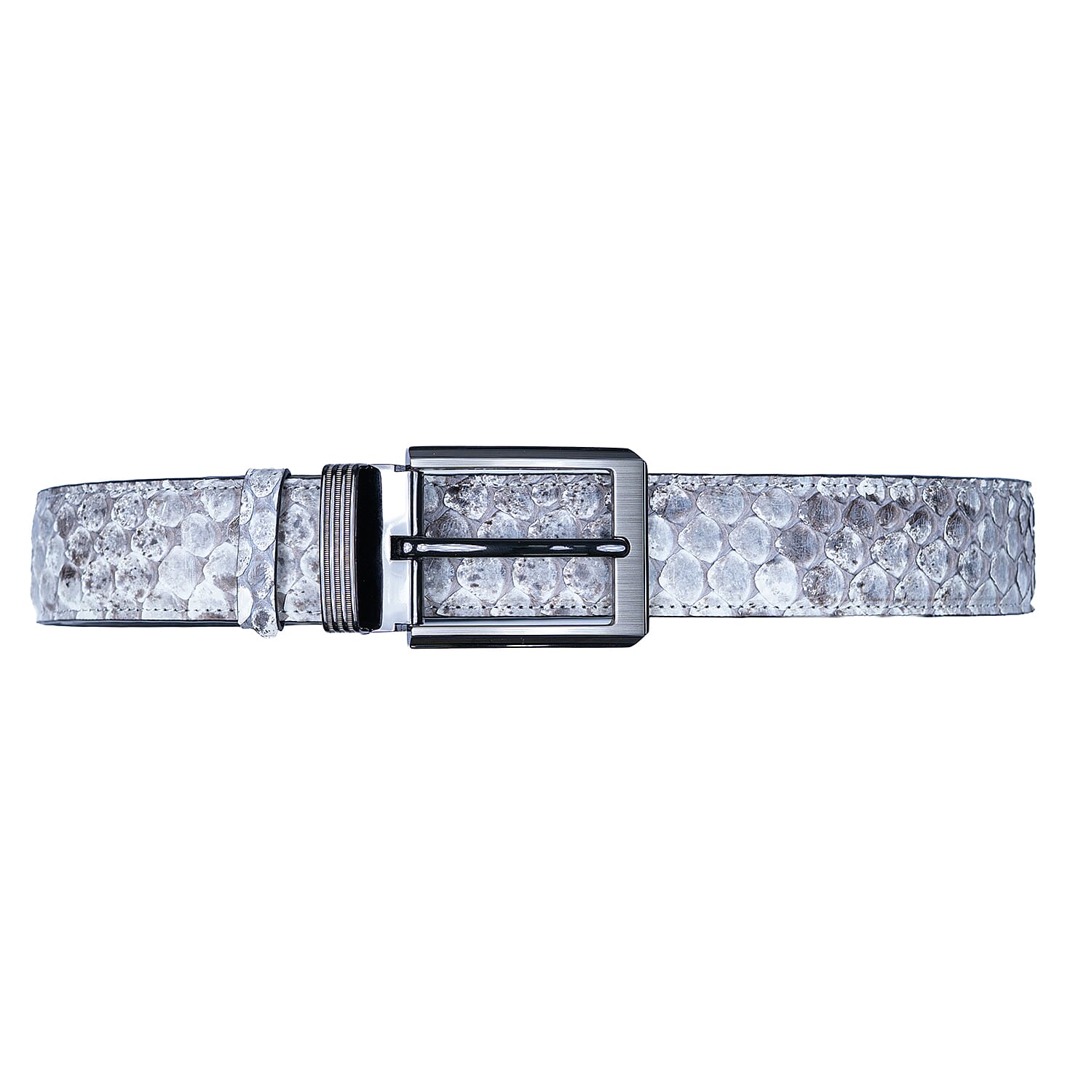 Closeout The Grand Pelle Natural Genuine Python Leather Pin Buckle Belt (51 Inch- M/L) and Wallet