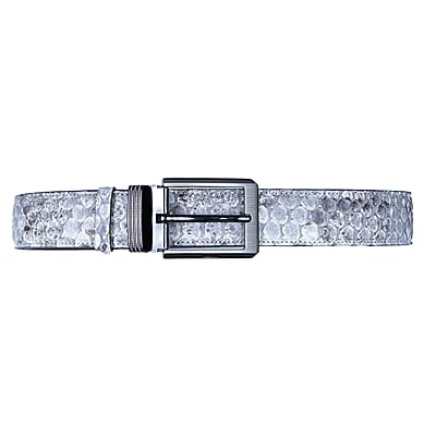 Closeout The Grand Pelle Natural Genuine Python Leather Pin Buckle Belt (51 Inch- M/L) and Wallet