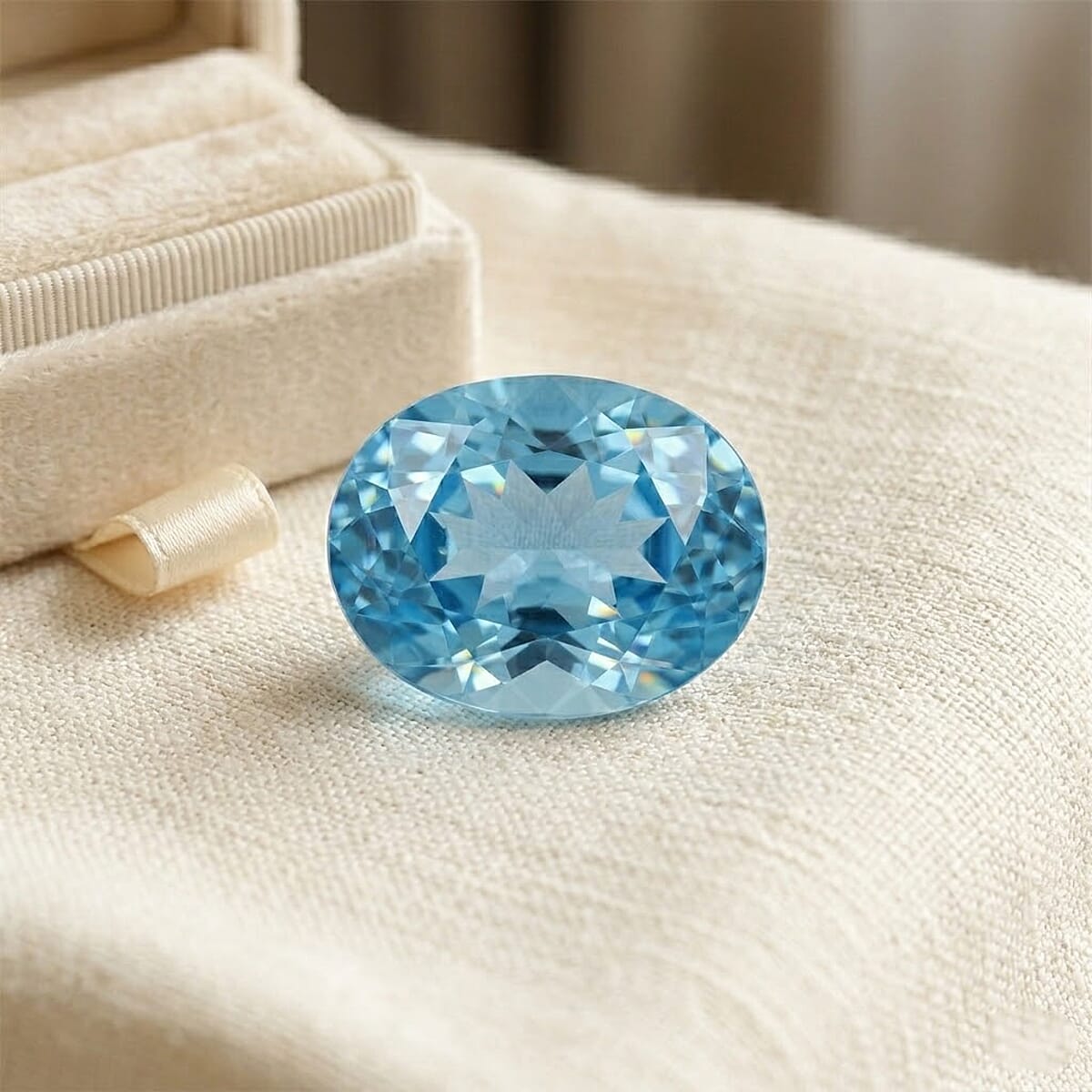 Certified & Appraised AAAA Santa Maria Aquamarine (Ovl 9x7 mm) 1.80 ctw image number 1