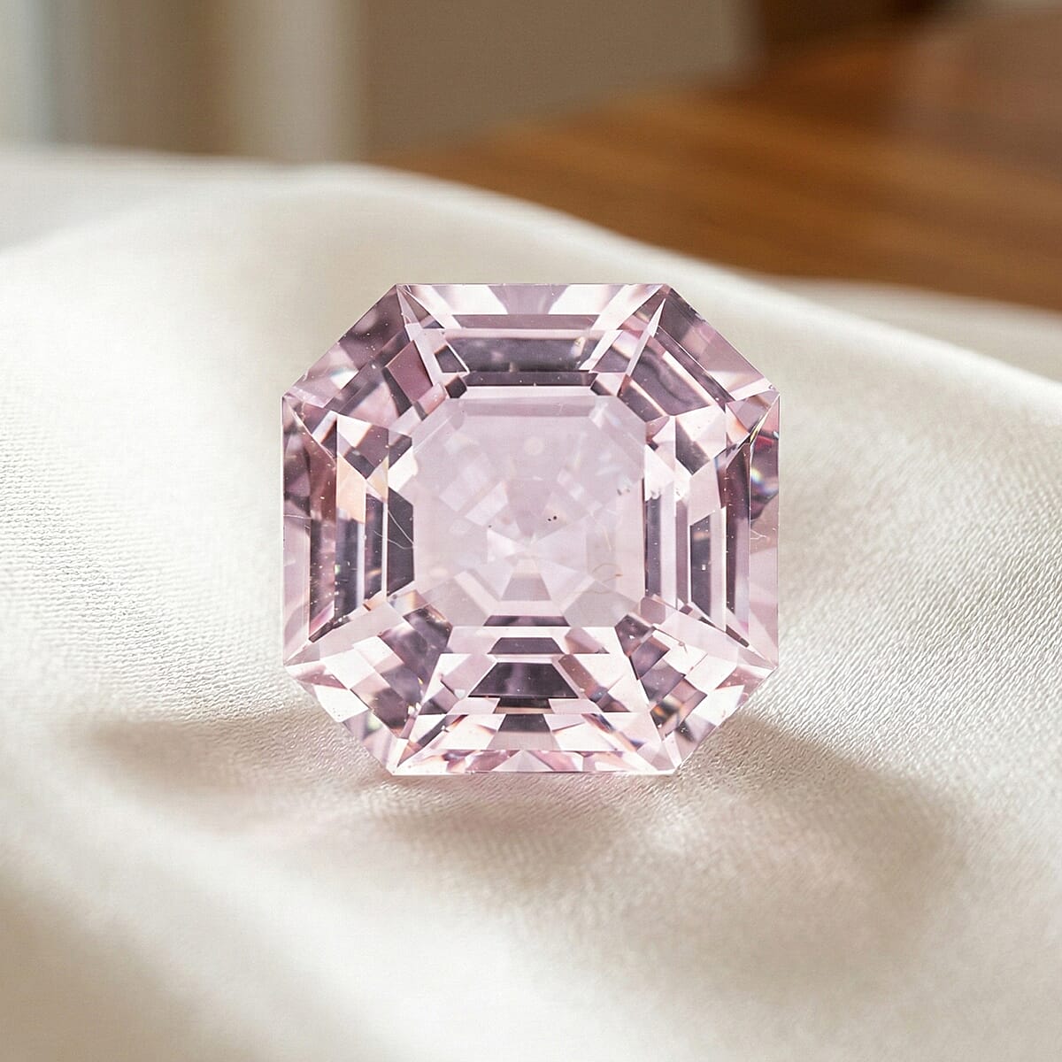 Certified & Appraised AAAA Asscher Cut Palmeiras Pink Morganite (Sqr 8x8 mm) 2.00 ctw image number 1