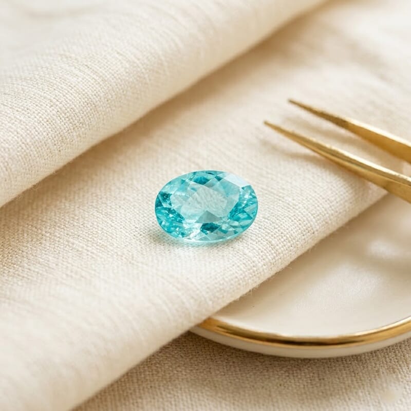 Gem Hunter Collection Certified and Appraised AAAA Paraiba Tourmaline (Ovl Free Size) 1.20 ctw