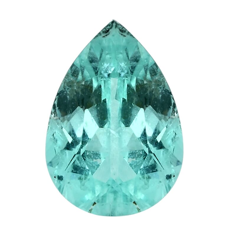 Gem Hunter Collection Certified and Appraised AAAA Paraiba Tourmaline (Pear Free Size) 1.20 ctw