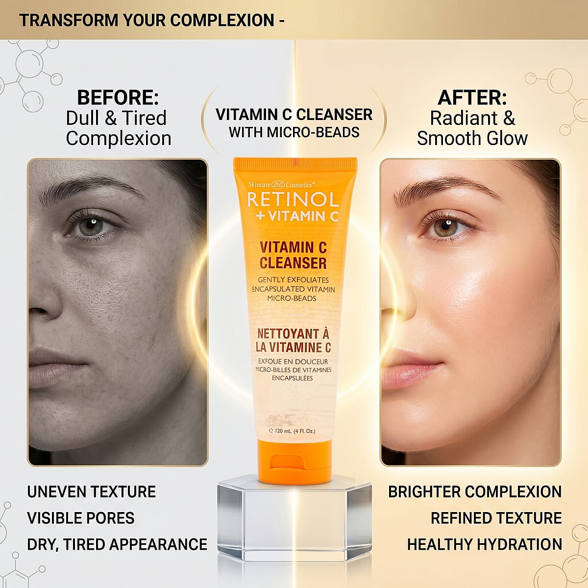 Beauty Solution Vitamin C Radiance Brightening Daily Cleanser (4oz) Made in US image number 3