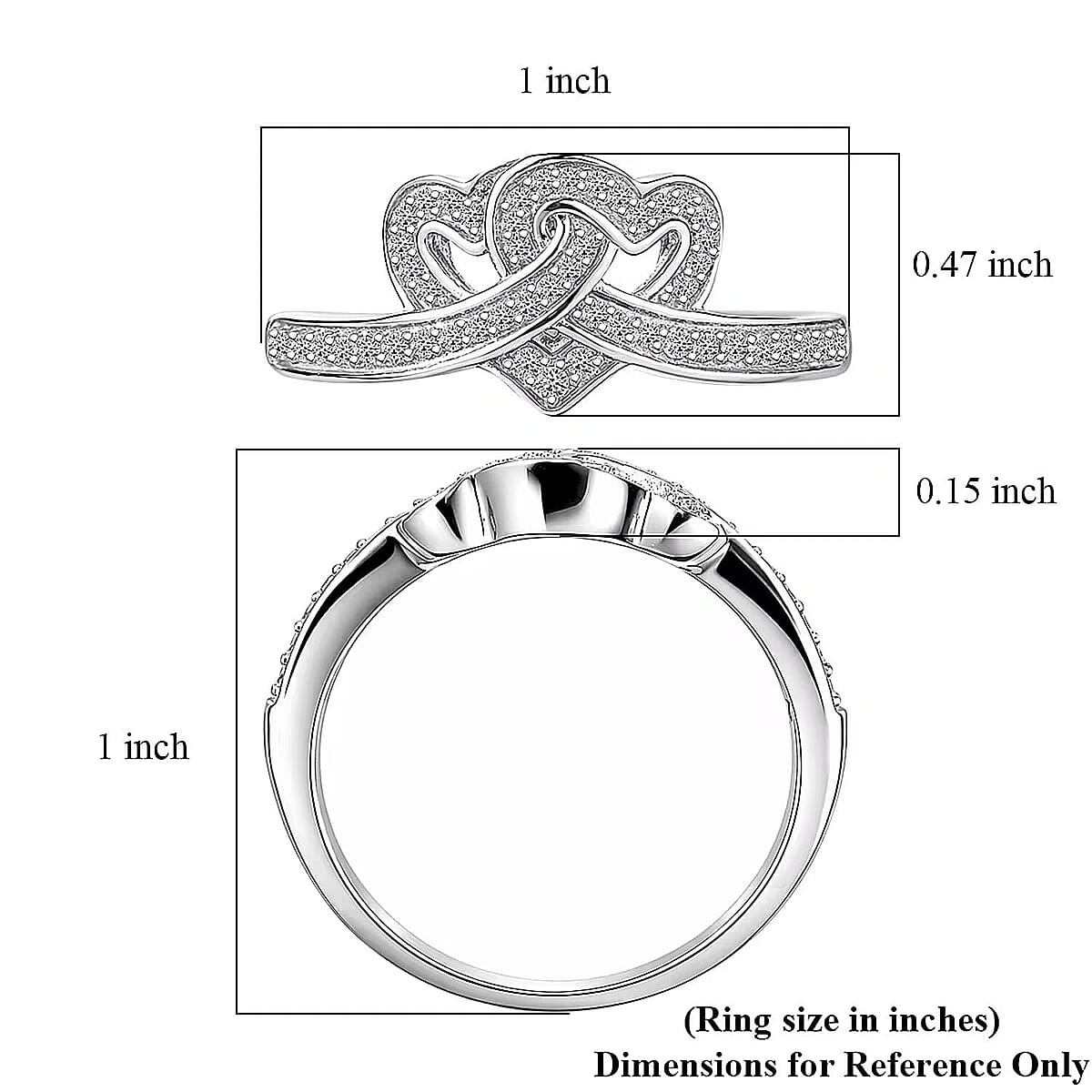 Luxuriant Lab Grown Diamond (G-H, SI) Ring in Rhodium Over Sterling Silver (Size 10.0) 0.30 ctw image number 6